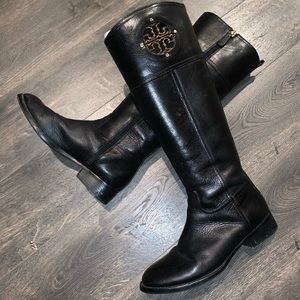 Tory Burch Kiernan Black Boots